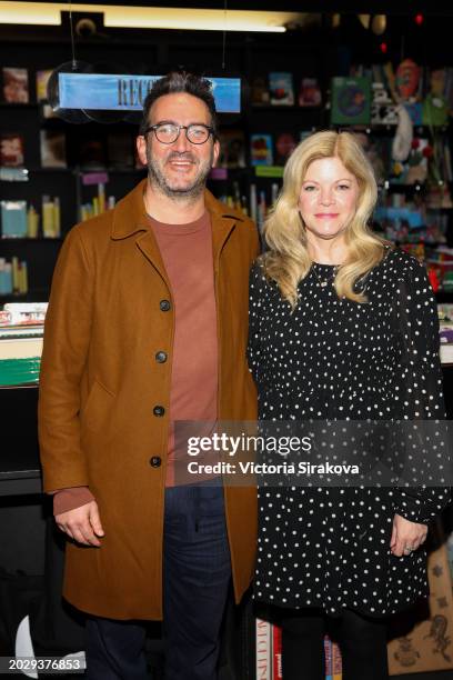 Josh Schwartz and Stephanie Savage attend the reading of "Welcome to The O.C.: an Oral History" at Book Soup on February 21, 2024 in West Hollywood,...