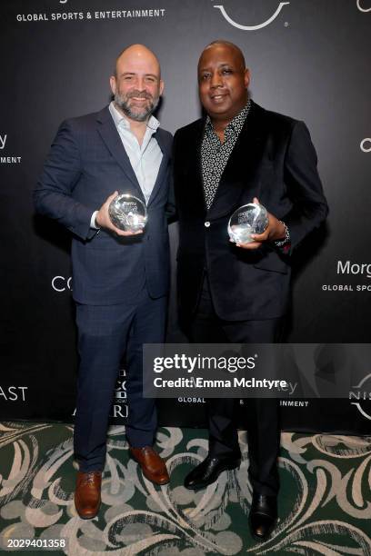 Joaquim Dos Santos and Kemp Powers, winners of the Best Animated Feature Award for "Spider-Man: Across the Spider-Verse" attend the 15th Annual AAFCA...