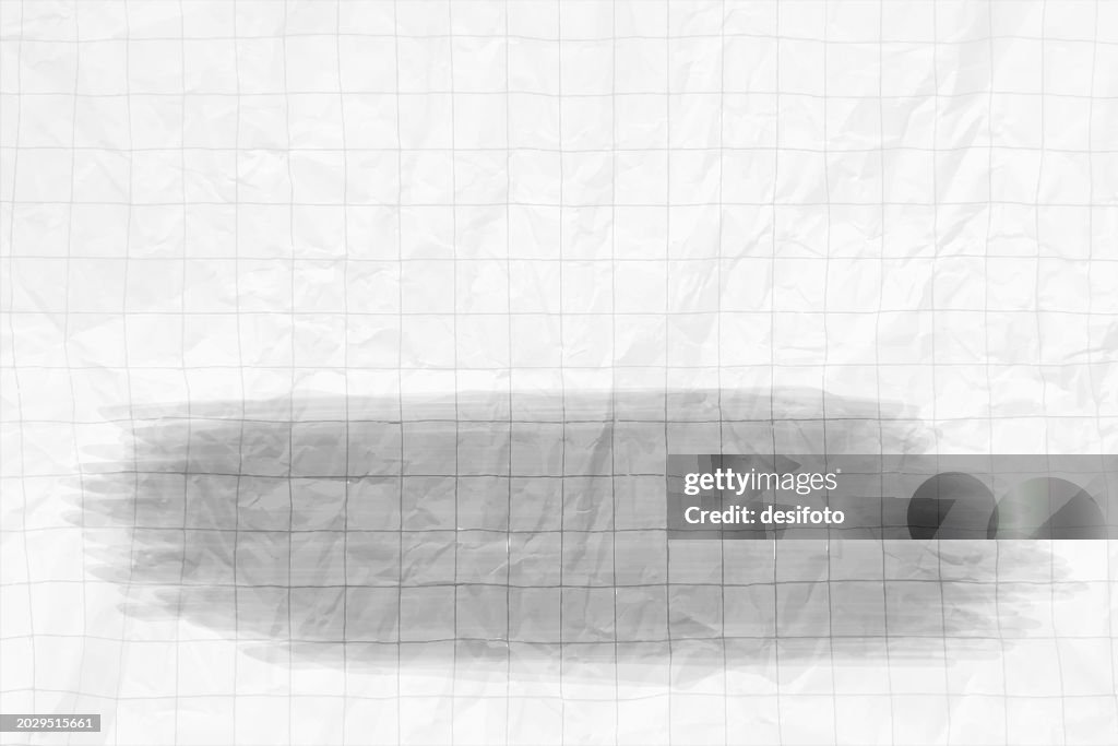 Faint Checker Pattern White Coloured Creased Crumpled Crushed Rough Paper Horizontal Vector ...