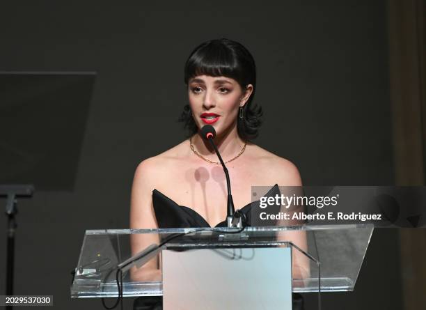 Olivia Thirlby attends the 26th Annual Costume Designers Guild Awards at NeueHouse Hollywood on February 21, 2024 in Hollywood, California.