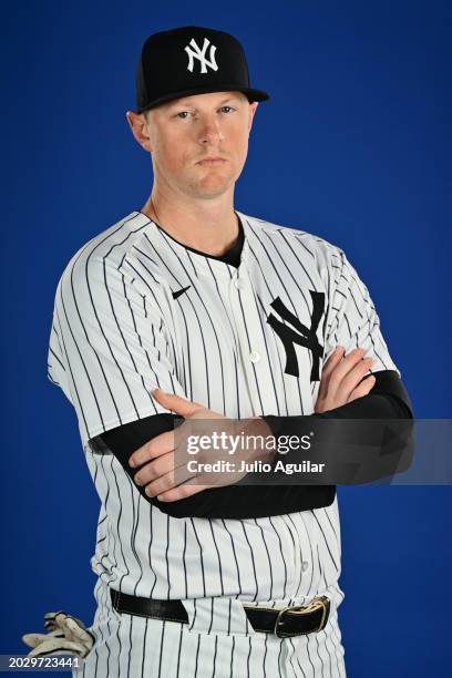 LeMahieu of the New York Yankees poses during the 2024 New York Yankees Photo Day at George M. Steinbrenner Field on February 21, 2024 in Tampa,...