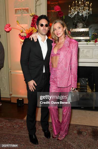 Guest and Marie Moatti attend Deborah Ababio's Fabulously Forty Party with Don Julio 1942 at Home House on February 24, 2024 in London, England.