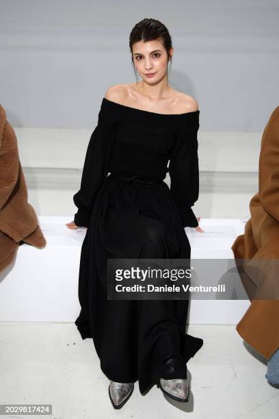Maggy Moon attends the Max Mara fashion show during the Milan Fashion Week Womenswear Fall/Winter 2024-2025 on February 22, 2024 in Milan, Italy.