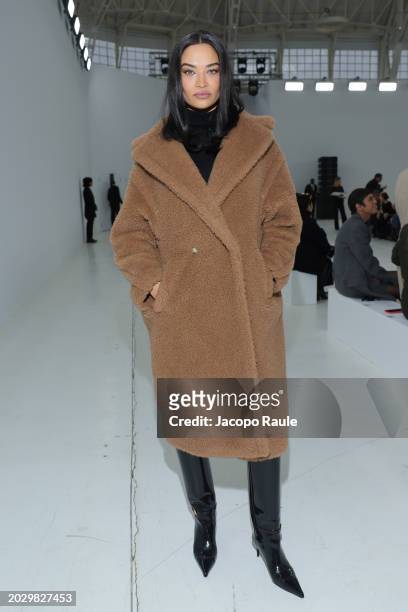 Shanina Shaik attends the Max Mara fashion show during the Milan Fashion Week Womenswear Fall/Winter 2024-2025 on February 22, 2024 in Milan, Italy.