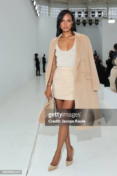 Jasmine Tookes attends the Max Mara fashion show during the Milan Fashion Week Womenswear Fall/Winter 2024-2025 on February 22, 2024 in Milan, Italy.