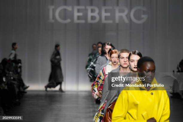 Iceberg fashion show at Milan Fashion Week Women's Collection Autunno Inverno 2024. Milan , February 21st, 2024