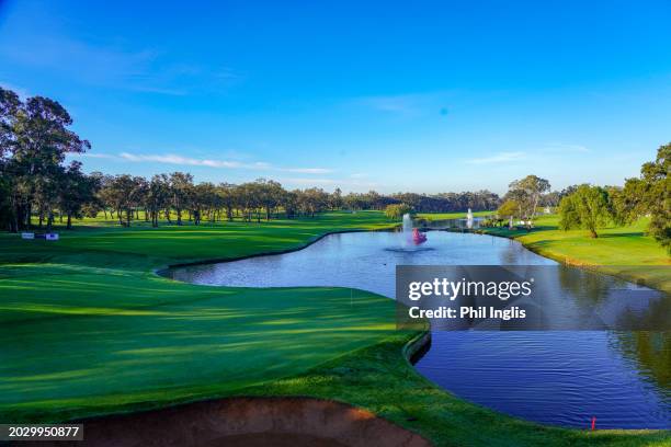 General view of the 12th hole during the first round of the Trophy Hassan II at Royal Golf Dar Es Salam on February 22, 2024 in Rabat.