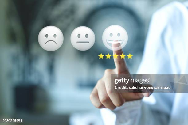 review, rating satisfaction concept, customer experience concept, concept of excellence, five stars - customer experience stock pictures, royalty-free photos & images
