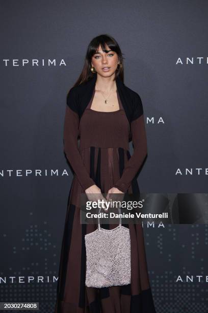 Rachele Santoro attends the Anteprima fashion show during the Milan Fashion Week Womenswear Fall/Winter 2024-2025 on February 22, 2024 in Milan,...