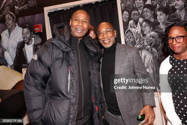 Doug E. Fresh and Curtis Archer attends Living The Legacy 59th Commemoration Of El-Hajj Malik El-Shabazz on February 21, 2024 in New York City.