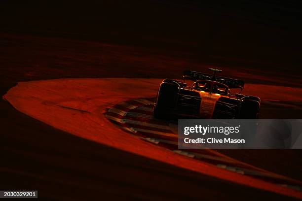 Carlos Sainz of Spain driving the Ferrari SF-24 on track during day two of F1 Testing at Bahrain International Circuit on February 22, 2024 in...