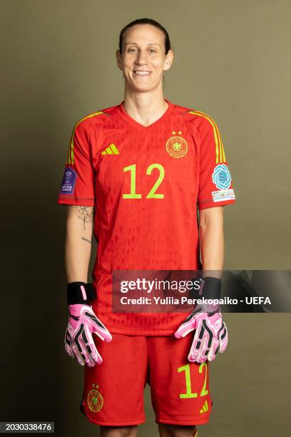 Ann-Katrin Berger of Germany poses for a portrait prior to the UEFA Women´s Nations League Finals 2024 on February 21, 2024 in Frankfurt am Main,...