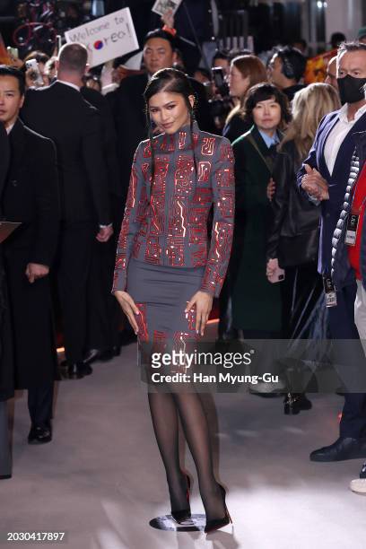 Actress Zendaya attends the "Dune: Part Two" Seoul Premiere on February 22, 2024 in Seoul, South Korea.