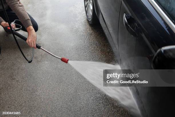 high pressure cleaning - unterer teil stock-fotos und bilder