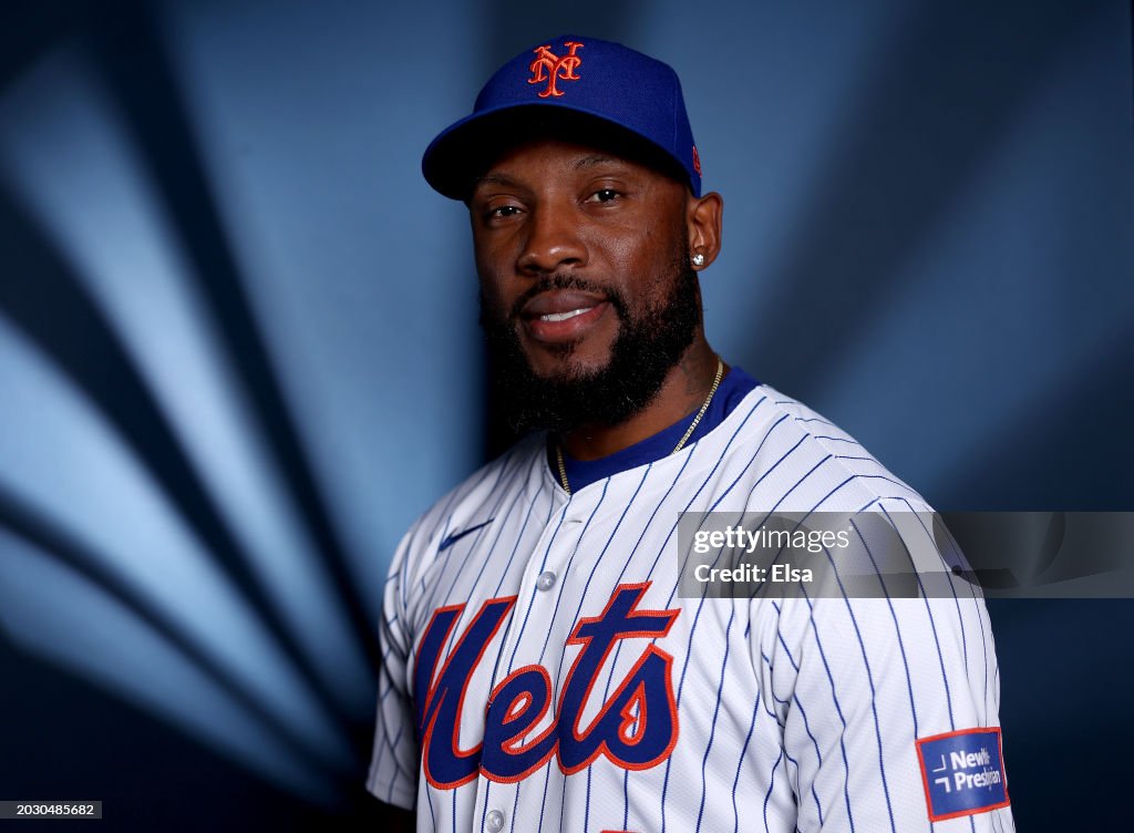 Mars Mets Starling Marte of the New York Mets poses for a portrait during Photo ...