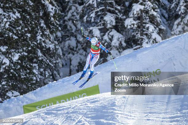 Marielle Berger Sabbatel of Team France takes 2nd place during the FIS Freestyle Ski World Cup Men's and Women's Ski Cross on February 25, 2024 in...