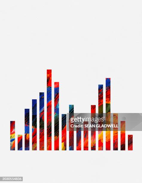 colourful bar graph on paper - blank magazine cover stock pictures, royalty-free photos & images