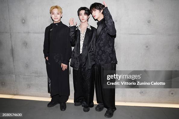 Lex Amarni Rapper Lex, Sing and Leo from Xodiac attend the Emporio Armani fashion show ...