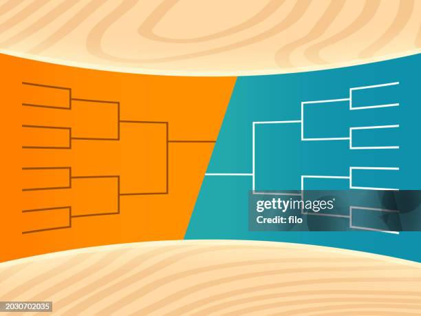 bildbanksillustrationer, clip art samt tecknat material och ikoner med basketball tournament bracket - basketball bracket