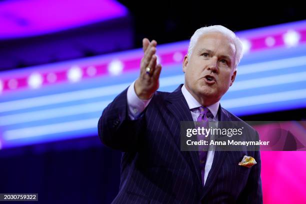 Chairman of American Conservative Union Matt Schlapp gives opening remarks at the Conservative Political Action Conference at Gaylord National Resort...