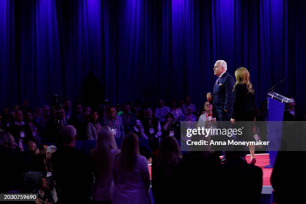 Chairman of American Conservative Union Matt Schlapp and his wife Mercedes Schlapp give opening remarks at the Conservative Political Action...