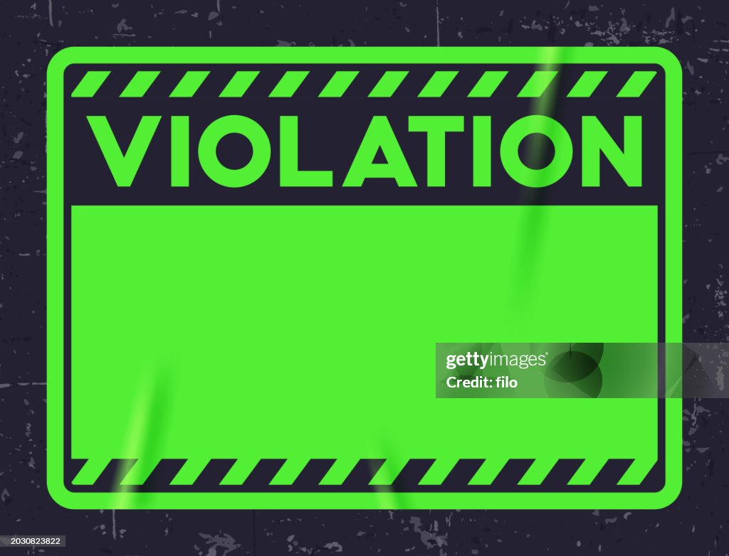 Security Violaton Sticker Violation Warning Danger Sticker Label High-Res Vector Graphic - Getty ...