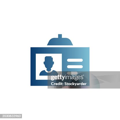 ID Card Gradient Solid Icon ID Card Gradient Solid Icon