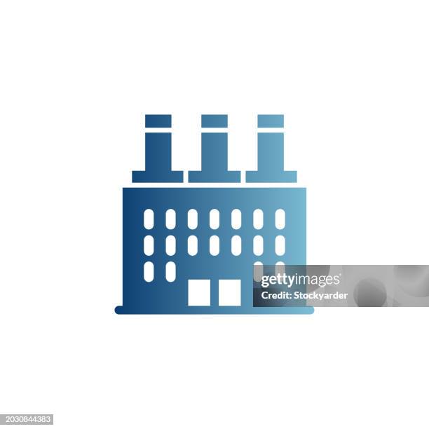 werksverlaufs-volumenkörper-symbol - kamin konstruktion stock-grafiken, -clipart, -cartoons und -symbole