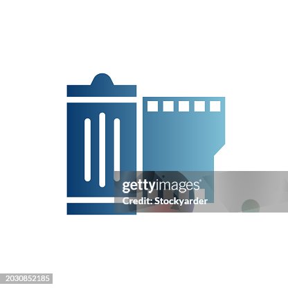 Film Reel Gradient Solid Icon Film Reel Gradient Solid Icon
