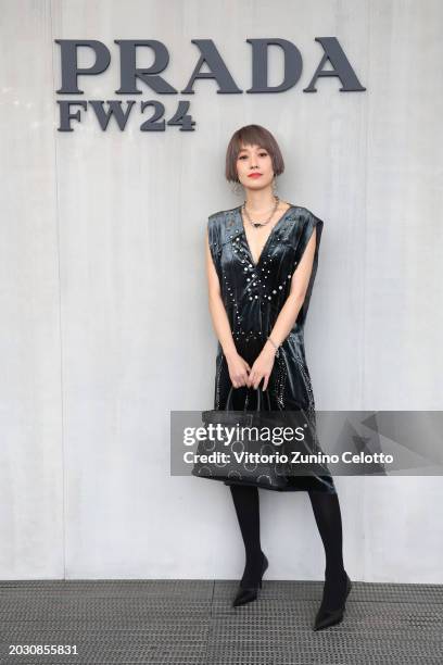 Ma Yili attends the Prada Fall/Winter 2024 Womenswear fashion show during Milan Fashion Week Fall/Winter 2024 - 2025 on February 22, 2024 in Milan,...