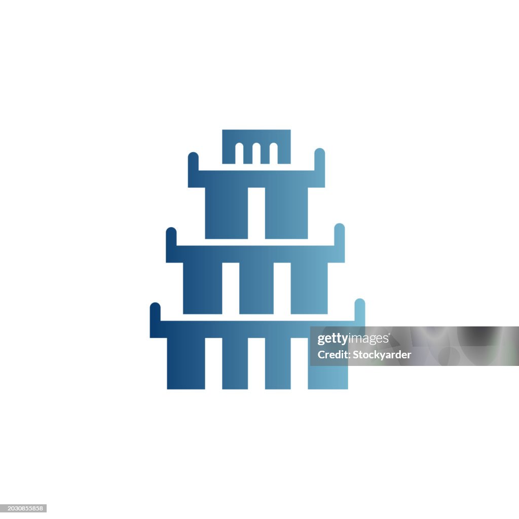 Temple Complex Gradient Solid Icon