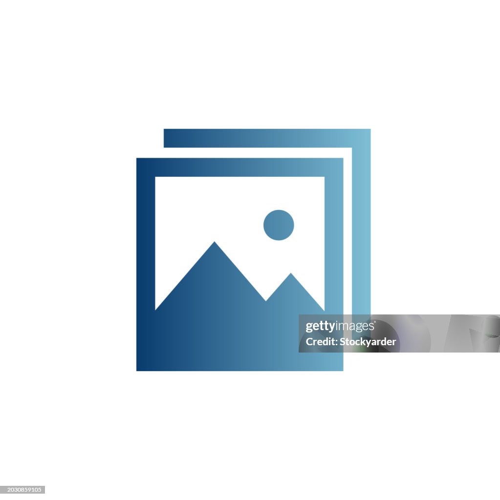 Image Gallery Gradient Solid Icon