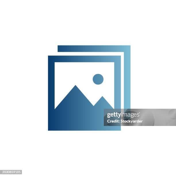 image gallery gradient solid icon - photo shoot vector stock illustrations