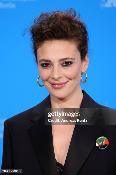 Jasmine Trinca poses at the "Supersex" photocall during the 74th Berlinale International Film Festival Berlin at Grand Hyatt Hotel on February 22,...