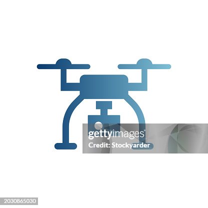 Surveillance Drone Gradient Solid Icon Surveillance Drone Gradient Solid Icon