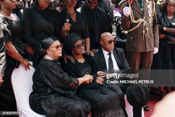 Namibian President Nangolo Mbumba , Monica Geingos widow of late Namibian President Hage Geingob and Sustjie Mbumba , First Lady of The Republic of...