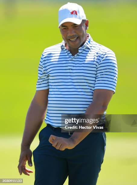 Jhonattan Vegas of Venezuela walks on the 12th green during the first round of the Mexico Open at Vidanta at Vidanta Vallarta on February 22, 2024 in...