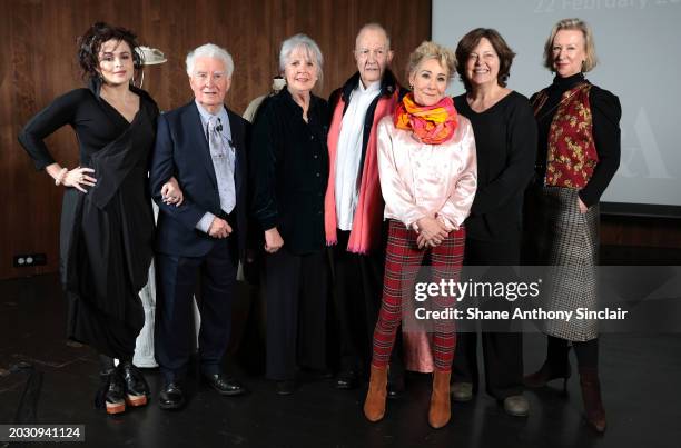 Helena Bonham Carter, John Bright, Dame Penelope Wilton, Guest, Zoë Wanamaker, Greta Scacchi and Joanna Johnston attend the photocall for Lights...