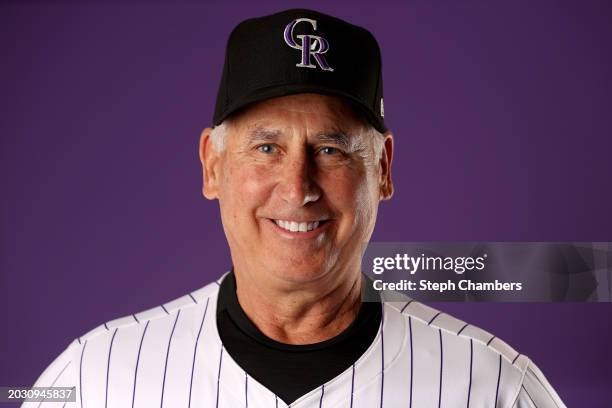 Manager Bud Black of the Colorado Rockies poses for a portrait during photo day at Salt River Fields at Talking Stick on February 22, 2024 in...