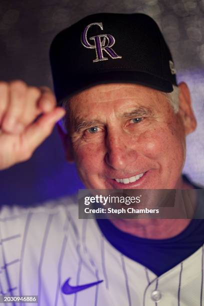 Manager Bud Black of the Colorado Rockies poses for a portrait during photo day at Salt River Fields at Talking Stick on February 22, 2024 in...