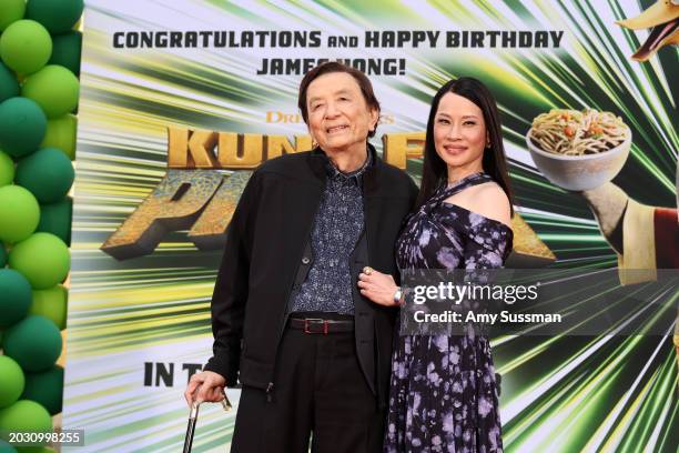 James Hong and Lucy Liu attend the Hand and Footprint Ceremony honoring James Hong at TCL Chinese Theatre on February 22, 2024 in Hollywood,...
