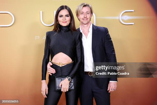 José María Gutiérrez, AKA Guti and Romina Belluscio attend the Madrid premiere of "Dune: Part 2" at Kinépolis Ciudad de la Imagen on February 22,...