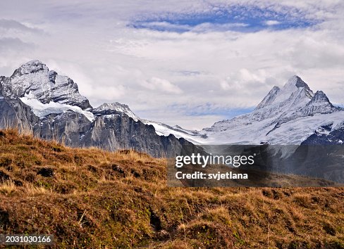 Wetterhorn mountain in Swiss Alps, Switzerland