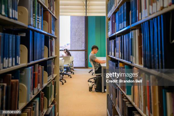 Students study in the Perry-Castaneda Library at the University of Texas at Austin on February 22, 2024 in Austin, Texas. President Joe Biden has...