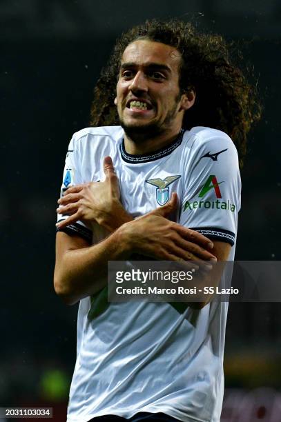 Matteo Guendouzi of SS Lazio celebrates an opening goal during the Serie A TIM match between Torino FC and SS Lazio at Stadio Olimpico di Torino on...