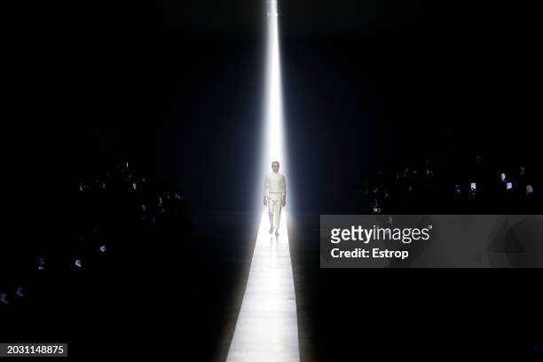 Fashion designer Peter Hawking at the Tom Ford fashion show during the Milan Fashion Week Womenswear Fall/Winter 2024-2025 on February 22, 2024 in...