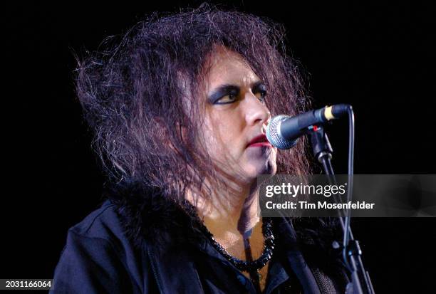 Robert Smith of The Cure performs during Coachella 2009 at the Empire Polo Fields on April 19, 2009 in Indio, California.