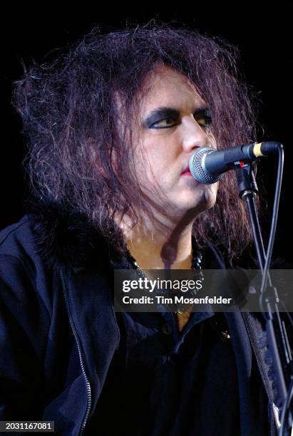 Robert Smith of The Cure performs during Coachella 2009 at the Empire Polo Fields on April 19, 2009 in Indio, California.