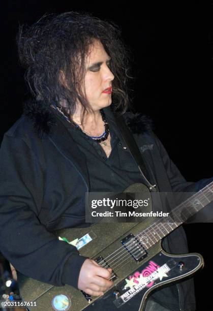 Robert Smith of The Cure performs during Coachella 2009 at the Empire Polo Fields on April 19, 2009 in Indio, California.