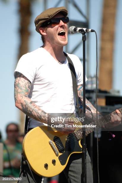 Brian Fallon of The Gaslight Anthem performs during Coachella 2009 at the Empire Polo Fields on April 19, 2009 in Indio, California.